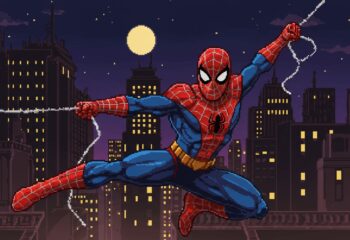pixel art Spiderman