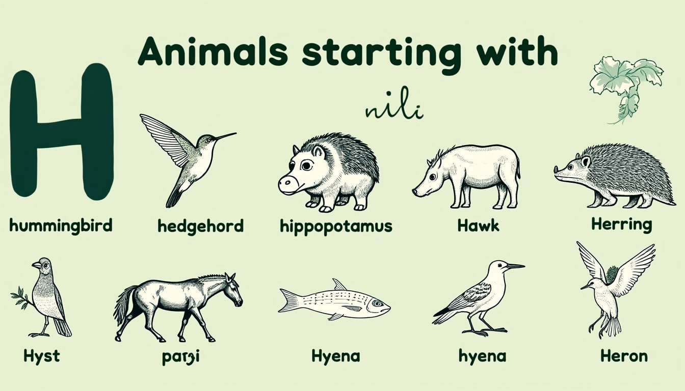 découvrez une liste complète d'animaux commençant par la lettre h et enrichissez vos connaissances sur la faune en explorant leurs particularités et caractéristiques.