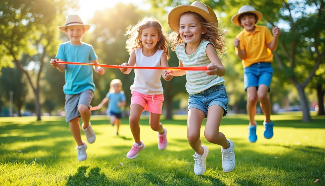 retrouvez le plaisir de votre enfance en jouant à l'élastique dans votre jardin ! une activité ludique et conviviale pour petits et grands, idéale pour s’amuser en plein air et partager de bons moments en famille ou entre amis.