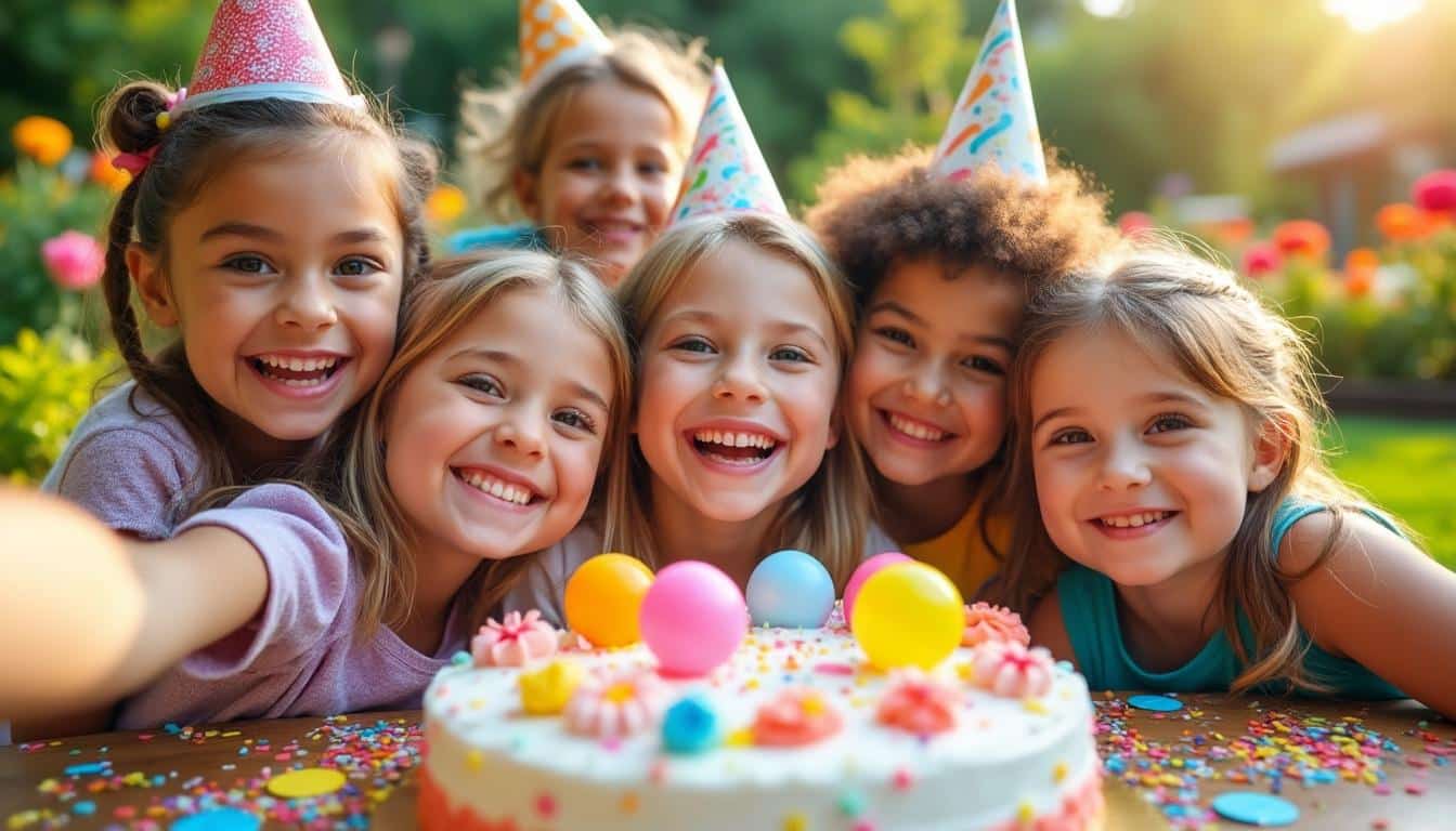 découvrez comment capturer un selfie en groupe d’enfants lors des fêtes d’anniversaire pour immortaliser la joie et les souvenirs de ces moments uniques et amusants.