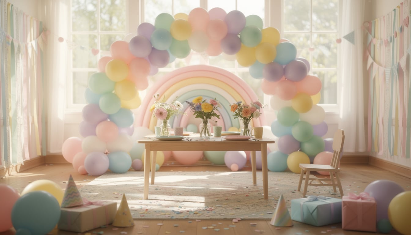 découvrez comment organiser une fête d'anniversaire pour enfants sur le thème arc-en-ciel pastel, avec des idées de décorations, activités ludiques et astuces pour créer un événement inoubliable.