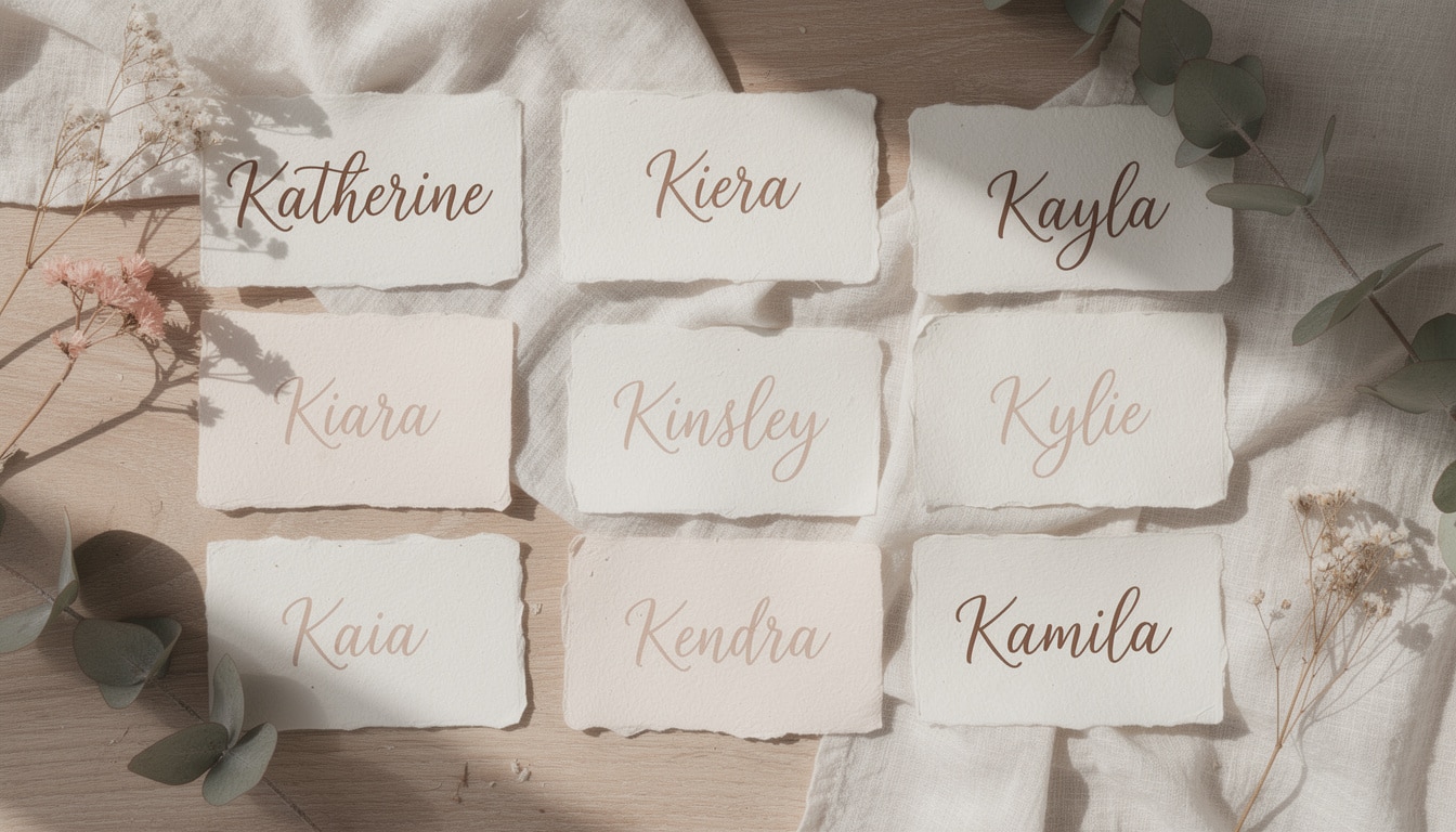 découvrez notre sélection de prénoms de fille commençant par la lettre k, des choix charmants qui séduisent les parents en quête d'originalité et de douceur.