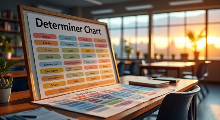 découvrez les différents types de déterminants en français avec un tableau explicatif claire et détaillé pour mieux comprendre leur utilisation.