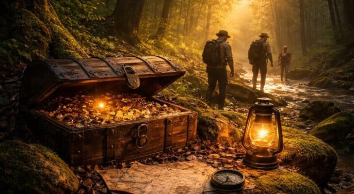 plongez dans une histoire captivante pour une chasse au trésor pleine de mystères et d'aventures palpitantes, idéale pour petits et grands explorateurs.