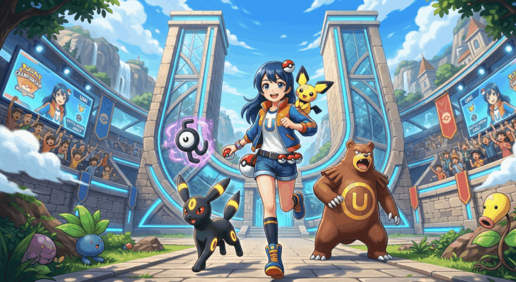 personnage de pokémon en U