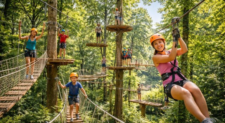 explorez les nouveaux parcours d'accrobranche à rennes et vivez des sensations fortes en pleine nature. aventure, fun et défis vous attendent pour toute la famille.