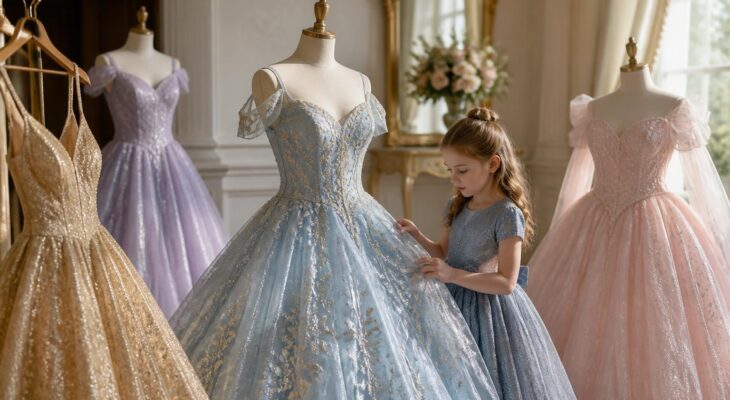 découvrez notre collection de robes de princesses brillantes, parfaites pour faire rêver votre petite fille lors de ses moments magiques et jeux d'imagination.