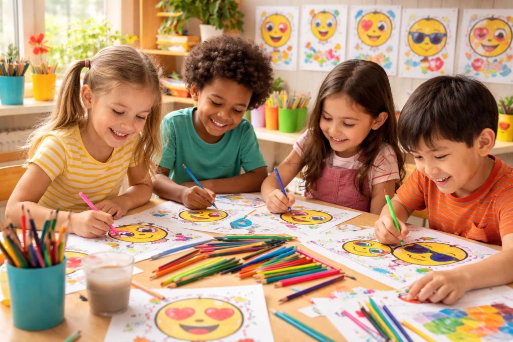 découvrez comment le coloriage émoji peut stimuler l'imagination et la créativité des jeunes artistes tout en s'amusant.