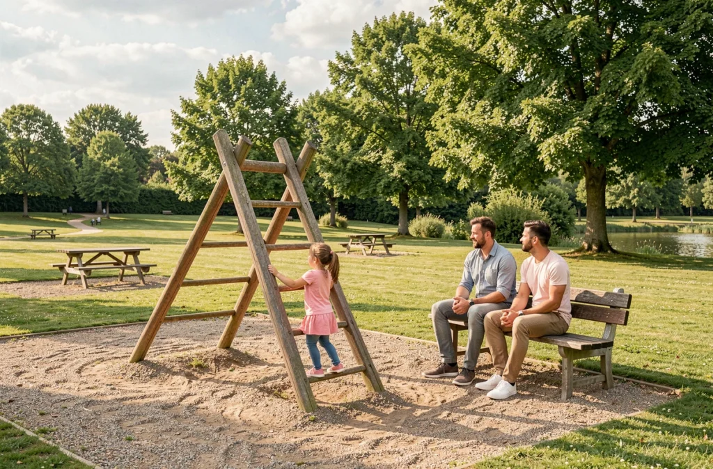 Une famille profitant d'une journée ensoleillée au Parc des Naudières en Loire-Atlantique